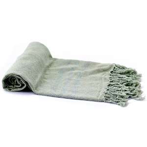    Silk Turkish Towel Fouta in Olive Drab Color 