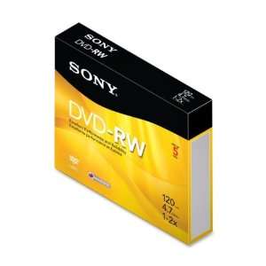  Sony 2x DVD RW Media,4.7GB   120mm   120Minute Maximum 