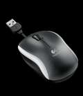 Logitech M125 USB Optical Notebook Mini Mouse w/Retractable Cable 