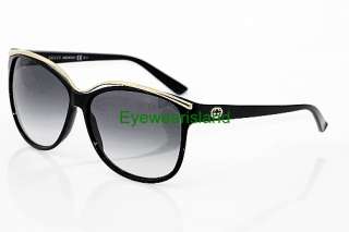 GUCCI 3155/S Sunglasses 3155S Shiny Black D28JJ Shades  