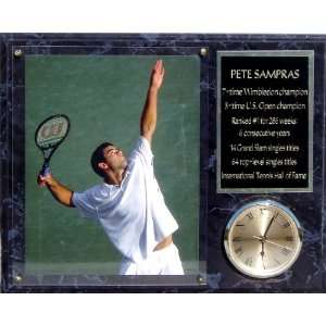  Pete Sampras 12x15 Marbleized Clock Plaque Sports 