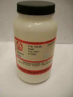 Sodium Bromide, Reagent ACS, 500 grams, Aldrich  