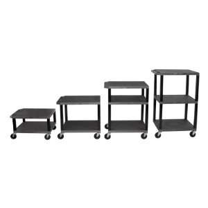   Tuffy Cart without Cabinet Black with Black Shelves