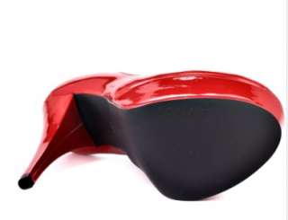 NIB New BEBE Red CHARLI Patent Platform Pumps Heels Shoes  