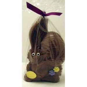 Sarris Chocolates 14oz Chocolate Bunny with Purple Ribbon 