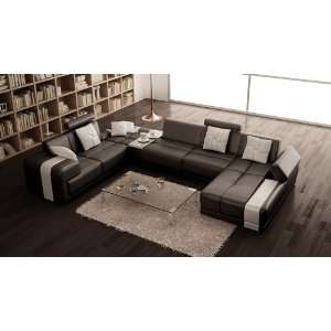  Modern Furniture  VIG  6103   Modern Bonded Leather Sectional Sofa 