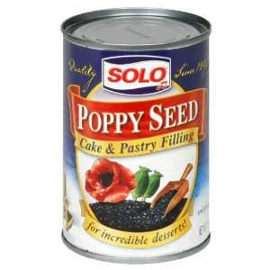 Solo, Filling Poppy, 12.5 Ounce (6 Pack) Grocery & Gourmet Food