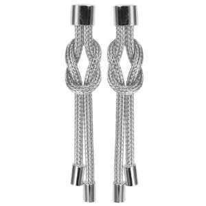  Mille Lucci Italian Sterling Silver Nautical Knot Earrings 