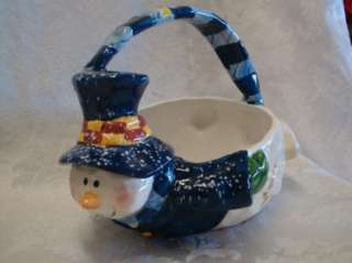 Snowman Holiday Decor and Serving Dishes  