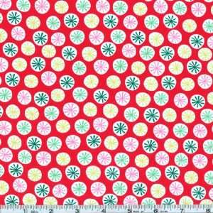 45 Wide Michael Miller Funky Chrismas Holiday Ditzy Red 