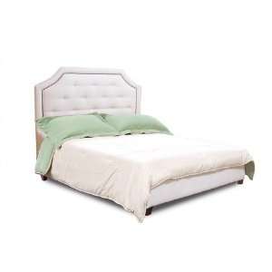  Diamond Sofa Savannah Bonded Leather Tufted Bed   White 