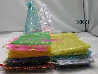 mixed color voile WEDDING gift bags pouch 10x15cm XKO  