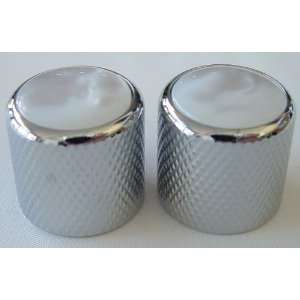 CHROME DOME KNOB WITH WHITE PEARLOID TOP (Priced Each)