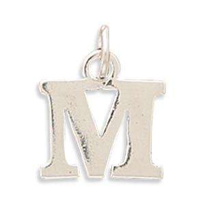  Greek Alphabet Letter   Mu Charm Sterling Silver Jewelry