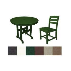  Poly WoodÂ® 3 PC La Casa 36 Inch Round Dinette Set with 