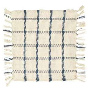  Easton Blue Rib Weave Woven Cotton 13 x 13 Tablemat 