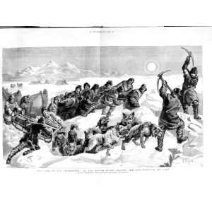    1882 JEANNETTE SHIP WRECK SURVIVORS SNOW CAMP DOGS