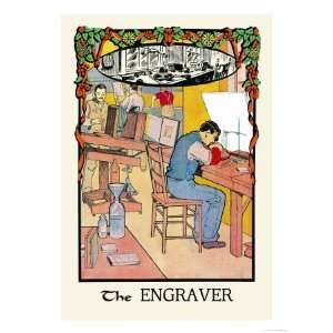  The Engraver Giclee Poster Print by H.o. Kennedy, 18x24 