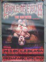 CRADLE OF FILTH HAUNTED SLOVENIAN CONCERT POSTER 2005  