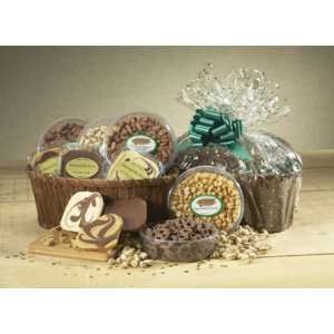 Perfect Party Gourmet Gift Basket   Almond Brothers Nut and Fudge 