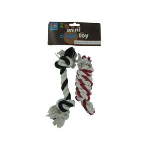  New   2 Pack miniature rope dog toys (assorted colors 