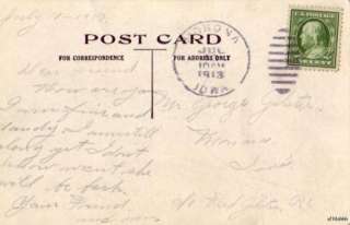 MONONA, IA IF YOURE FEELING TIRED AND BLUE PENNANT CARD 1913  