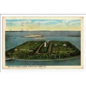   Star and Venetian Islands, made by man, Miami, Florida