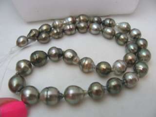 CHOCOLATE / BEIGE TAHITIAN PEARL NECKLACE STRAND 14KT  