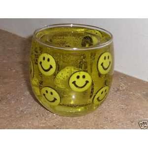  Yellow Black Smiley Face Gel Candle *LAST FOREVER 