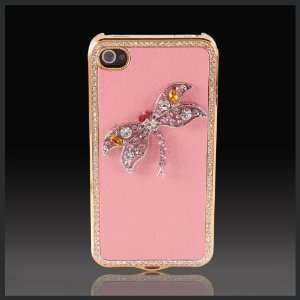 com Bling Jeweled Dragonfly on Pink & Gold Elite Collection Luxury 