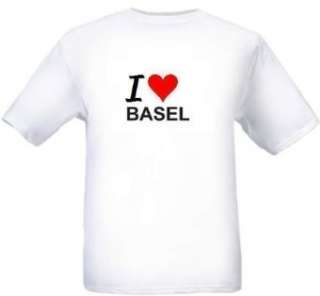  I LOVE BASEL   City series   White T shirt Clothing