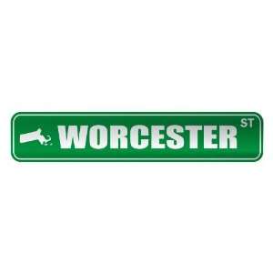   WORCESTER ST  STREET SIGN USA CITY MASSACHUSETTS