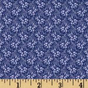   Small Vine Floral Blue Fabric By The Yard Arts, Crafts & Sewing