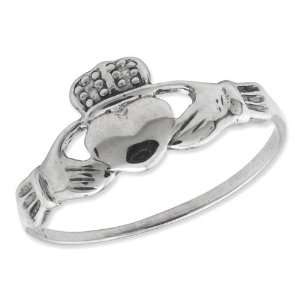  Claddagh Ring in 14k White Gold Jewelry