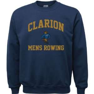 Clarion Golden Eagles Navy Youth Mens Rowing Arch Crewneck Sweatshirt
