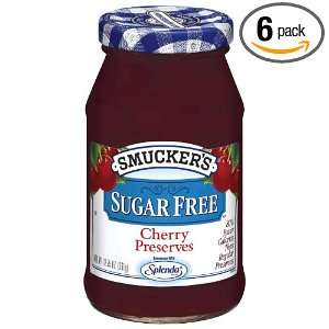 Smuckers Sugar Free Cherry Preserves, 12.7500 Ounce (Pack of 6 