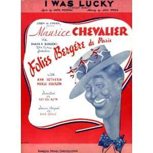   Sheet Music from Folies Bergere de Paris with Maurice Chevalier 1935