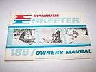 1967 EVINRUDE SKEETER SNOWMOBILE MANUAL   NOS   NEW OLD STOCK