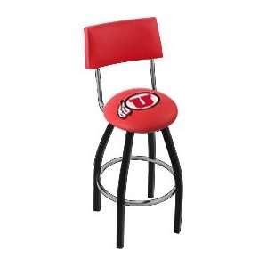  University of Utah Steel Logo Stool with Back and L8BC4 