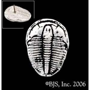   Tack, 14k White Gold, Trilobite Animal Jewelry, gold plate hat tack