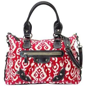  Red Ikat Slouch Tote Diaper Bag Baby