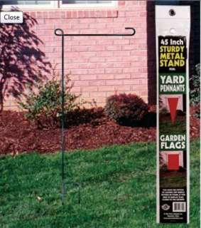 METAL YARD STAND STAKE FOR GARDEN AND PENNANT FLAG BANNER  