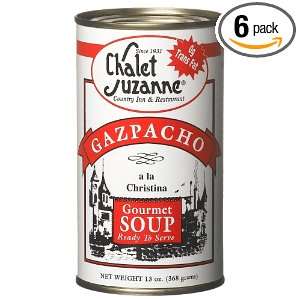 Chalet Suzanne Gazpacho Soup Ready To Serve, 13 Ounce Cans (Pack of 6 