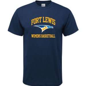  Fort Lewis College Skyhawks Navy Womens Basketball Arch T 
