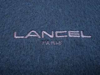 LANCEL CASHMERE PLAIN BLUE SCARF SC480  
