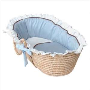  Personalized Moses Basket in Classic Blue Baby