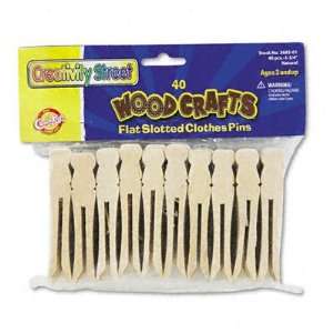  CKC368501   Flat Wood Slotted Clothespins