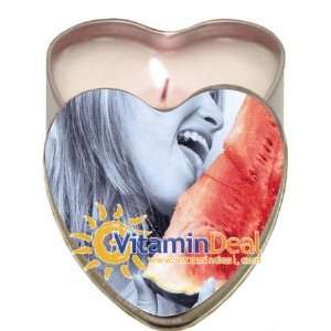 Edible Heart Massage Candle, Skin Care Body Oil, Watermelon, From 