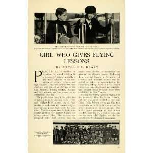  1915 Print WWI Katharine Stinson Fly Aviator San Antonio 