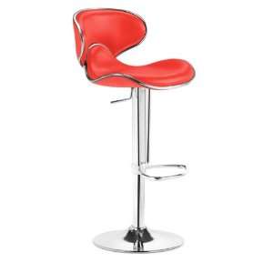  Zuo Fly Bar Chair, Red 300132 Furniture & Decor